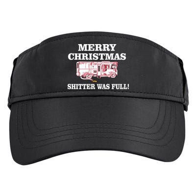 Shitter Was Full Funny Christmas Adult Drive Performance Visor