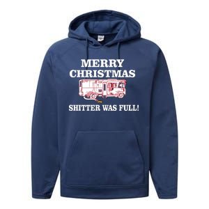 Shitter Was Full Funny Christmas Performance Fleece Hoodie