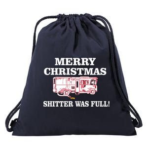 Shitter Was Full Funny Christmas Drawstring Bag