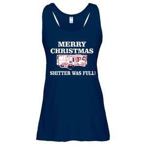 Shitter Was Full Funny Christmas Ladies Essential Flowy Tank