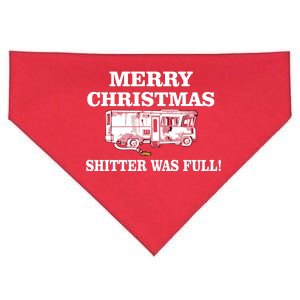 Shitter Was Full Funny Christmas USA-Made Doggie Bandana