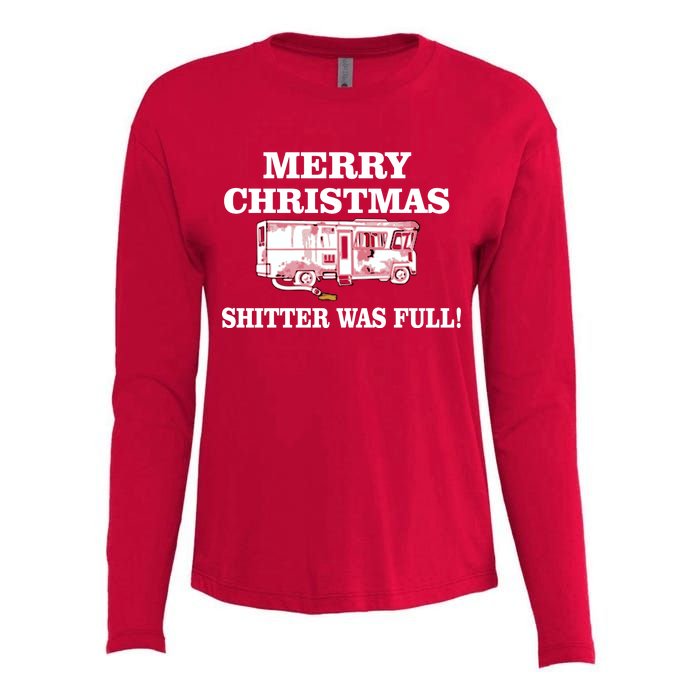 Shitter Was Full Funny Christmas Womens Cotton Relaxed Long Sleeve T-Shirt