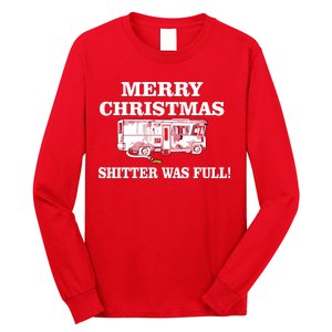 Shitter Was Full Funny Christmas Long Sleeve Shirt