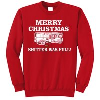 Shitter Was Full Funny Christmas Sweatshirt