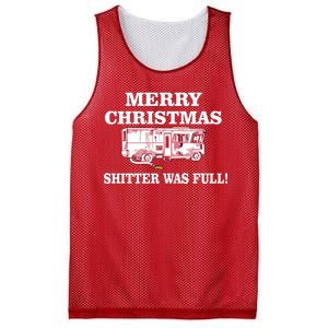 Shitter Was Full Funny Christmas Mesh Reversible Basketball Jersey Tank