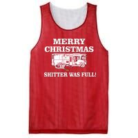 Shitter Was Full Funny Christmas Mesh Reversible Basketball Jersey Tank