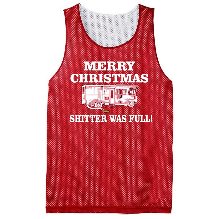 Shitter Was Full Funny Christmas Mesh Reversible Basketball Jersey Tank