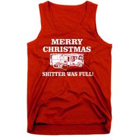 Shitter Was Full Funny Christmas Tank Top