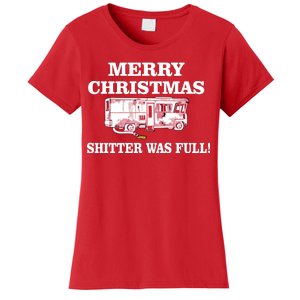 Shitter Was Full Funny Christmas Women's T-Shirt