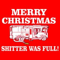 Shitter Was Full Funny Christmas Women's V-Neck T-Shirt