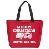 Shitter Was Full Funny Christmas Zip Tote Bag