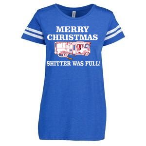 Shitter Was Full Funny Christmas Enza Ladies Jersey Football T-Shirt