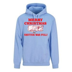 Shitter Was Full Funny Christmas Unisex Surf Hoodie