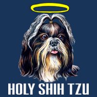 Shitzu Dog Holy Shih Tzu 7 Panel Mesh Trucker Snapback Hat