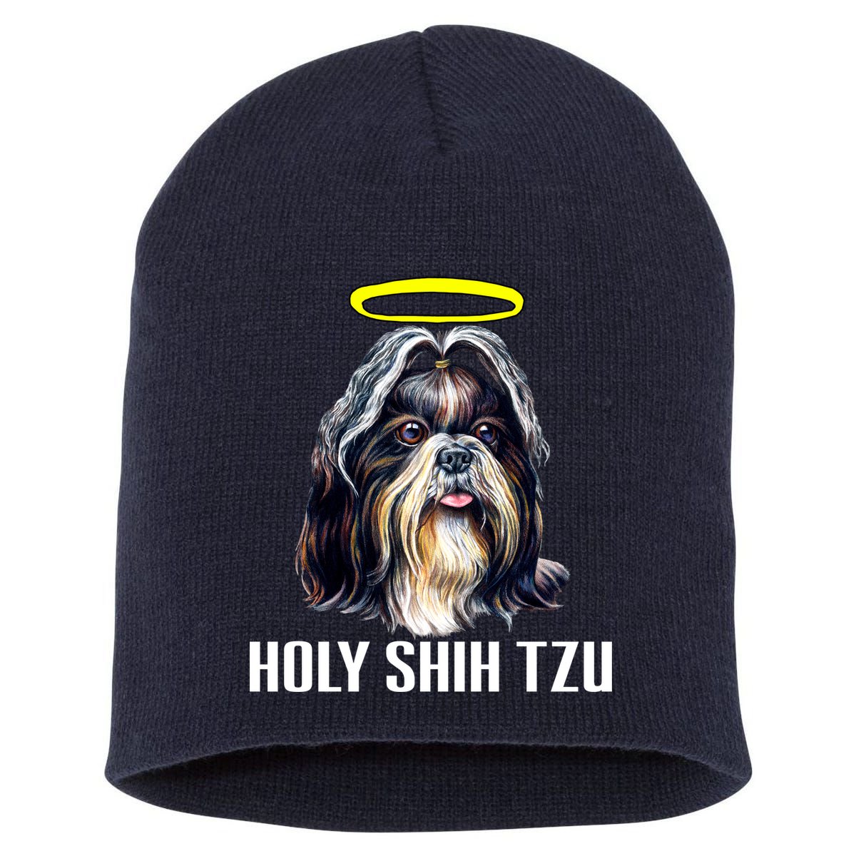 Shitzu Dog Holy Shih Tzu Short Acrylic Beanie