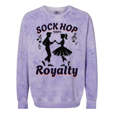 Sock Hop Jukebox Poodle Skirt Greaser 1950S Rock Colorblast Crewneck Sweatshirt