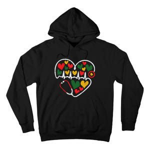 Stethoscope Heart Juneteenth Melanin Nurse African American Tall Hoodie