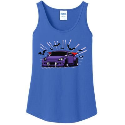 Spooky Halloween JDM 350z Z33 Vampire Drift Car Illustrated Ladies Essential Tank