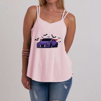 Spooky Halloween JDM 350z Z33 Vampire Drift Car Illustrated Women's Strappy Tank