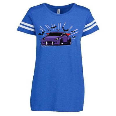 Spooky Halloween JDM 350z Z33 Vampire Drift Car Illustrated Enza Ladies Jersey Football T-Shirt