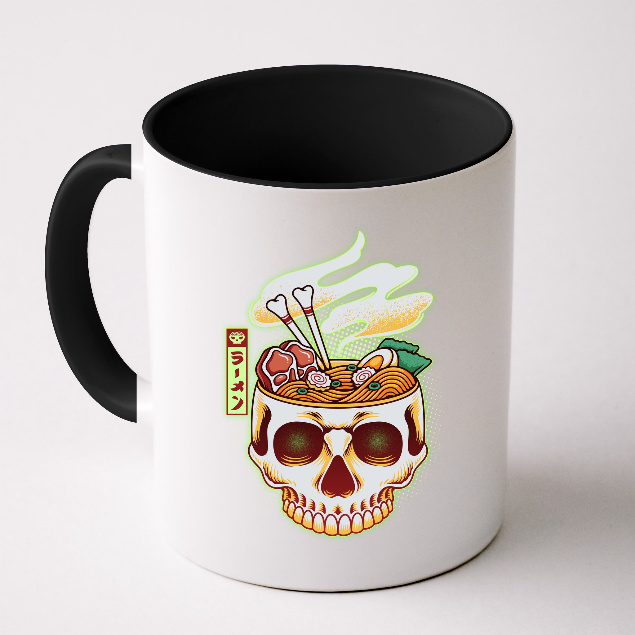 Spooky Halloween Japanese Ramen Skull Bowl Mug