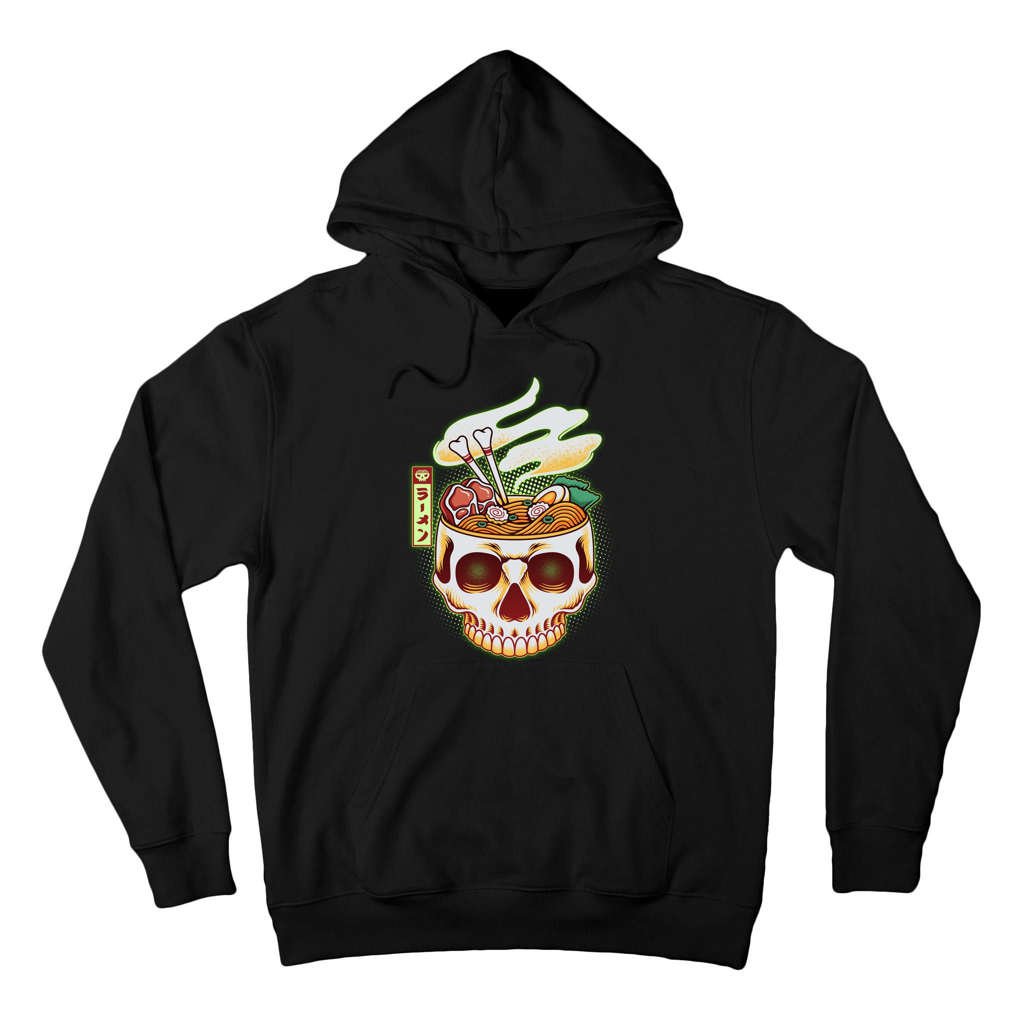 Spooky Halloween Japanese Ramen Skull Bowl Tall Hoodie