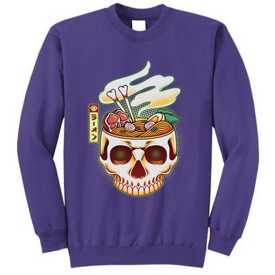 Spooky Halloween Japanese Ramen Skull Bowl Sweatshirt