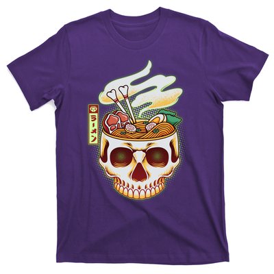 Spooky Halloween Japanese Ramen Skull Bowl T-Shirt