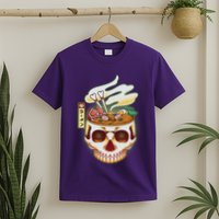 Spooky Halloween Japanese Ramen Skull Bowl T-Shirt