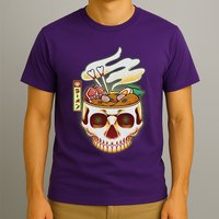 Spooky Halloween Japanese Ramen Skull Bowl T-Shirt