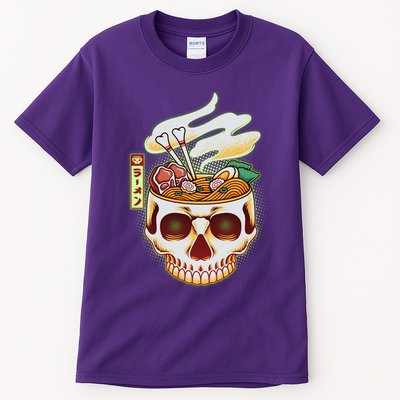 Spooky Halloween Japanese Ramen Skull Bowl Tall T-Shirt