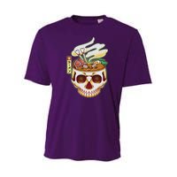 Spooky Halloween Japanese Ramen Skull Bowl Youth Performance Sprint T-Shirt