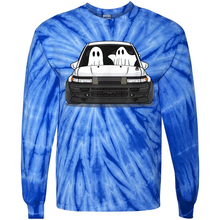 Spooky Halloween JDM Hachiroku 86 Ghost Levin Coupe Tie-Dye Long Sleeve Shirt