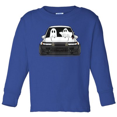 Spooky Halloween JDM Hachiroku 86 Ghost Levin Coupe Toddler Long Sleeve Shirt