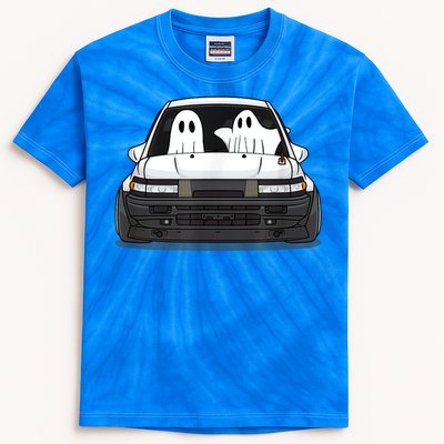 Spooky Halloween JDM Hachiroku 86 Ghost Levin Coupe Kids Tie-Dye T-Shirt