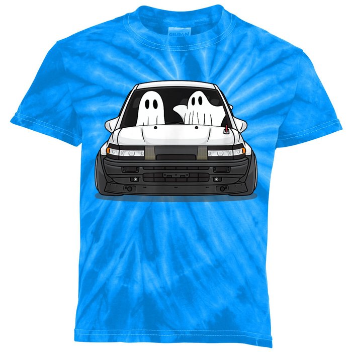 Spooky Halloween JDM Hachiroku 86 Ghost Levin Coupe Kids Tie-Dye T-Shirt