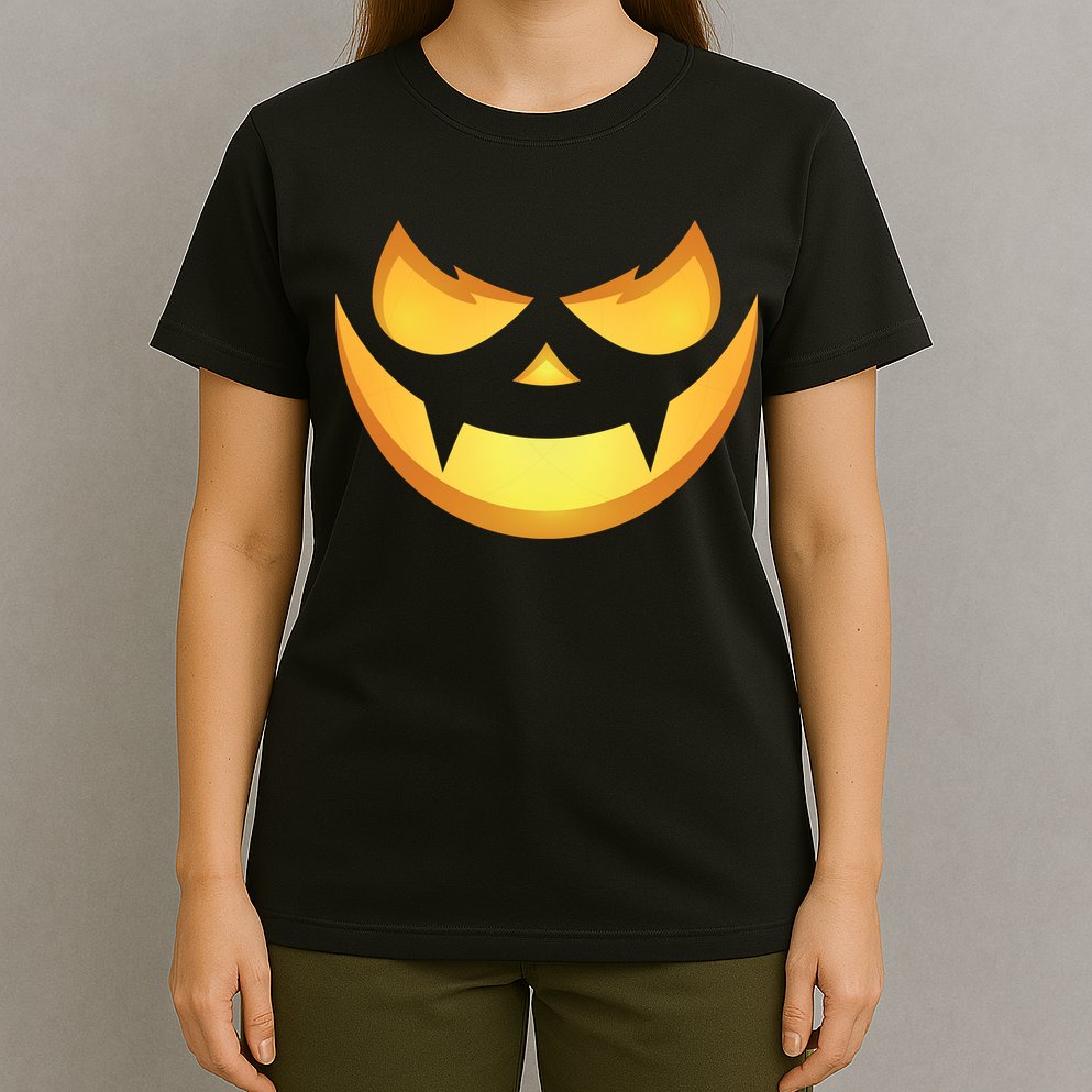 Spooky Halloween Jack O Lantern Glowing Pumpkin Face Costume T-Shirt