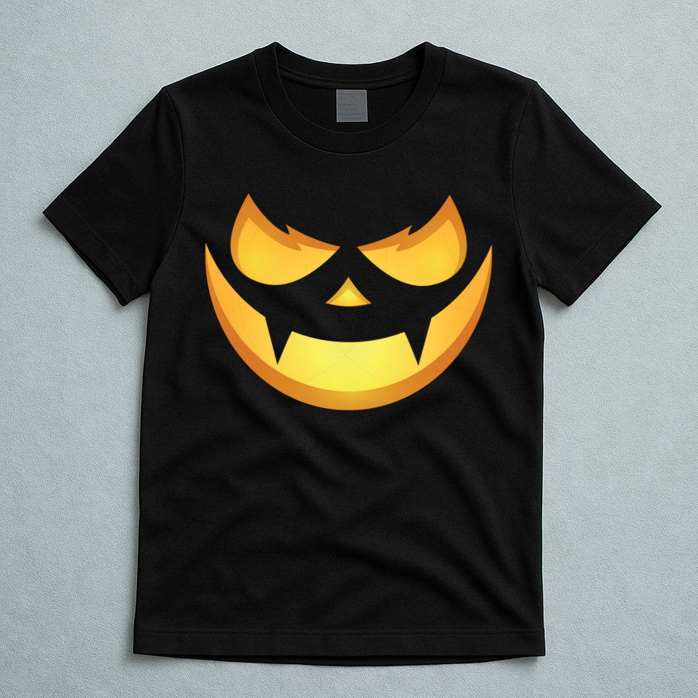 Spooky Halloween Jack O Lantern Glowing Pumpkin Face Costume T-Shirt