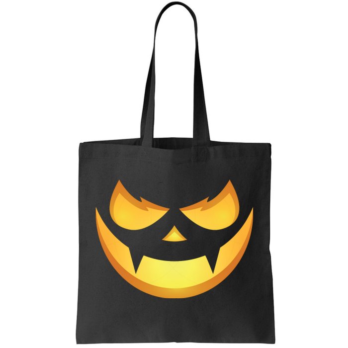 Spooky Halloween Jack O Lantern Glowing Pumpkin Face Costume Tote Bag