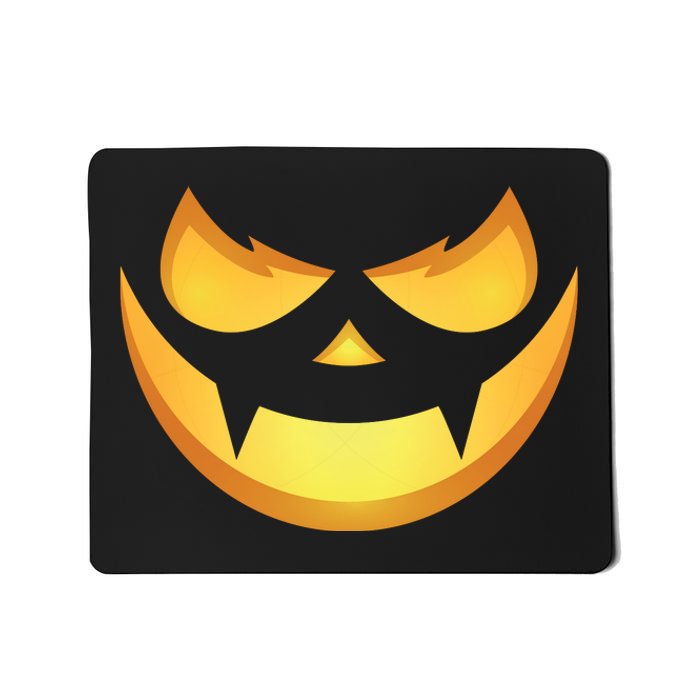 Spooky Halloween Jack O Lantern Glowing Pumpkin Face Costume Mousepad