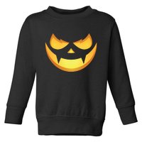 Spooky Halloween Jack O Lantern Glowing Pumpkin Face Costume Toddler Sweatshirt