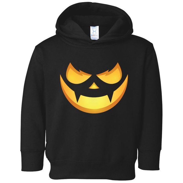 Spooky Halloween Jack O Lantern Glowing Pumpkin Face Costume Toddler Hoodie