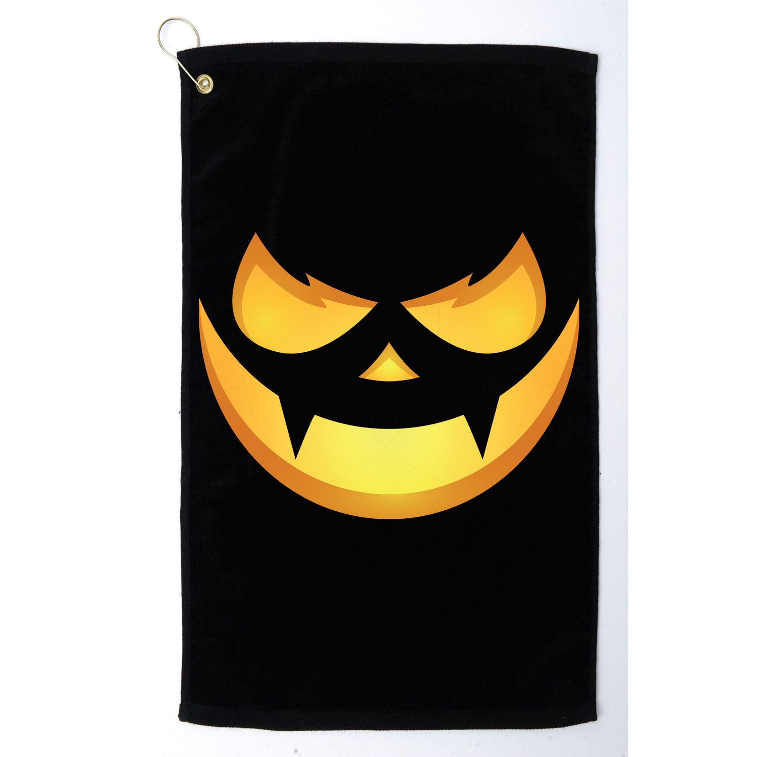 Spooky Halloween Jack O Lantern Glowing Pumpkin Face Costume Golf Towel