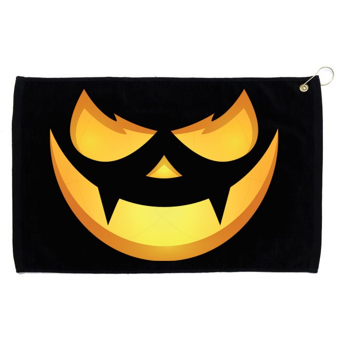 Spooky Halloween Jack O Lantern Glowing Pumpkin Face Costume Grommeted Golf Towel