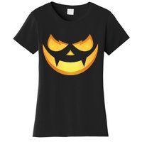 Spooky Halloween Jack O Lantern Glowing Pumpkin Face Costume Women's T-Shirt