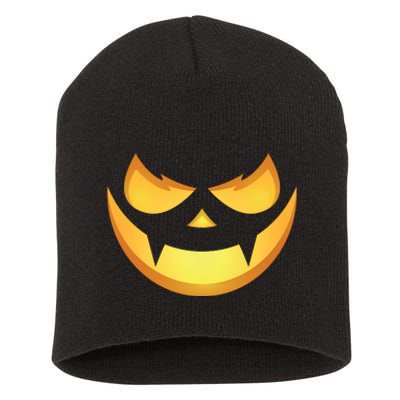 Spooky Halloween Jack O Lantern Glowing Pumpkin Face Costume Short Acrylic Beanie