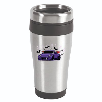 Spooky Halloween Jdm 350z Z33 Vampire Drift Car Illustrated 16oz Travel Tumbler
