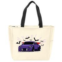 Spooky Halloween Jdm 350z Z33 Vampire Drift Car Illustrated Zip Tote Bag