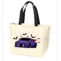 Spooky Halloween Jdm 350z Z33 Vampire Drift Car Illustrated Zip Tote Bag