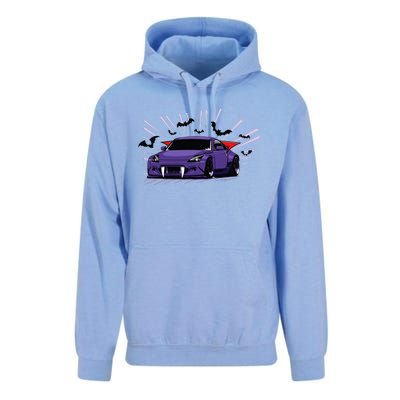 Spooky Halloween Jdm 350z Z33 Vampire Drift Car Illustrated Unisex Surf Hoodie